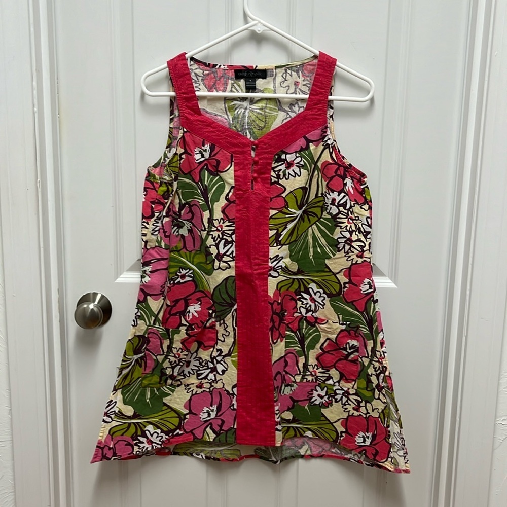 August Silk Woman’s Clothing Floral Tunic Top